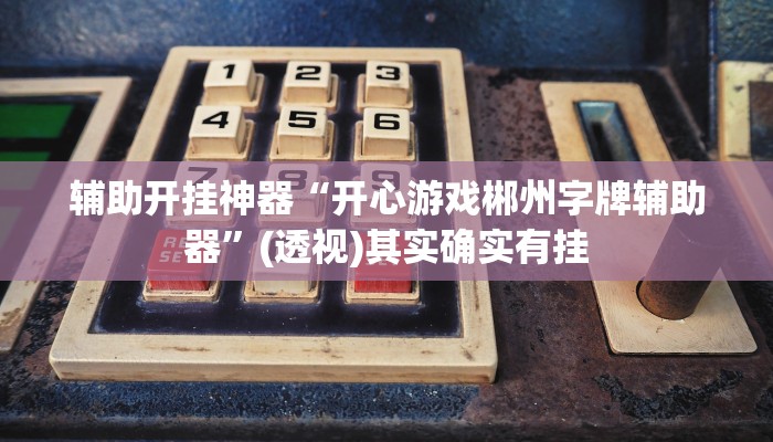 万能开挂辅助“打哈儿麻将开挂方法”(透视)其实确实有挂