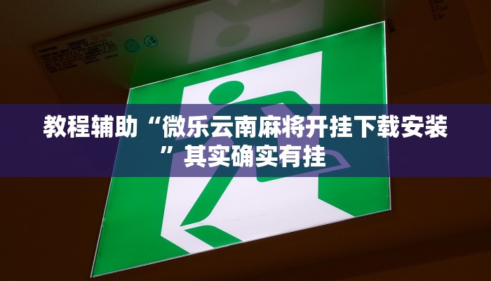 教程辅助“微乐云南麻将开挂下载安装”其实确实有挂 教程辅助“微乐云南麻将开挂下载安装”其实确实有挂