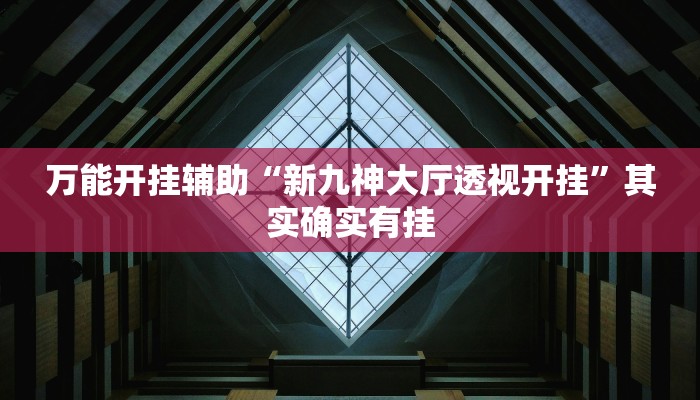 万能开挂辅助“新九神大厅透视开挂”其实确实有挂