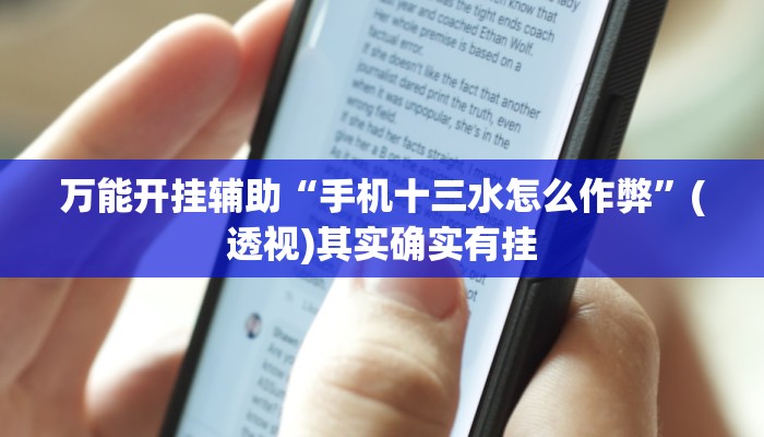万能开挂辅助“手机十三水怎么作弊”(透视)其实确实有挂
