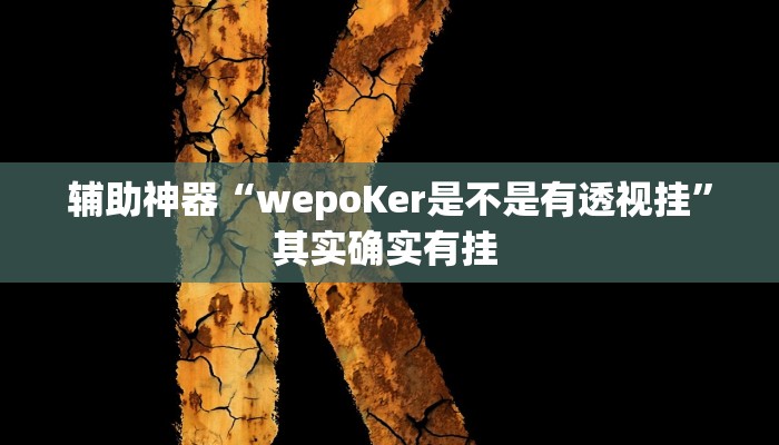 辅助神器“wepoKer是不是有透视挂”其实确实有挂 辅助神器“wepoKer是不是有透视挂”其实确实有挂