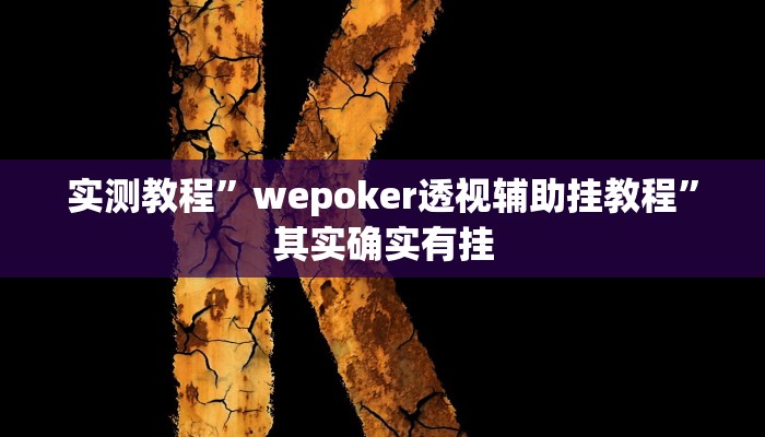实测教程”wepoker透视辅助挂教程”其实确实有挂 实测教程”wepoker透视辅助挂教程”其实确实有挂
