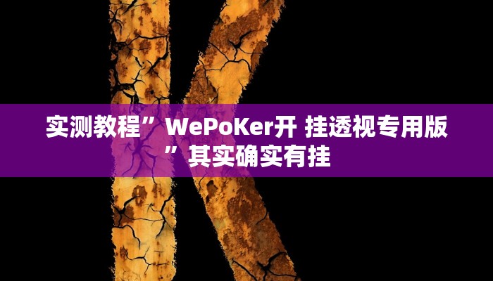 实测教程”WePoKer开 挂透视专用版”其实确实有挂 实测教程”WePoKer开 挂透视专用版”其实确实有挂